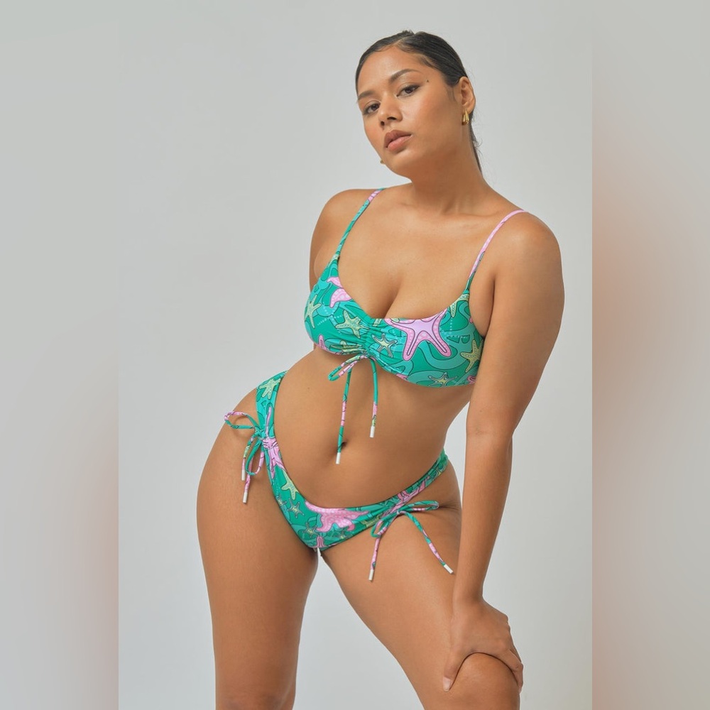 Blackbough Sophia Scrunched Top and Sophia Ruched Cheeky Bottoms- Caribbean
